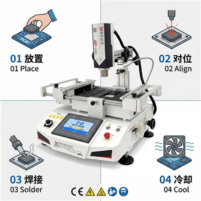 Stacja lutownicza na gorące powietrze